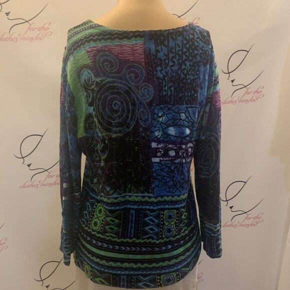 Choices. Size Small. Beaded Embellished Rayon/Nylon. 3/4 Sleeve. Pullover. B79 - Picture 5 of 6